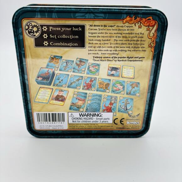 Captain Carcass Game. Tin Box . Mayday Games Dead Man’s Draw. Complete VG Cond - Picture 2 of 16